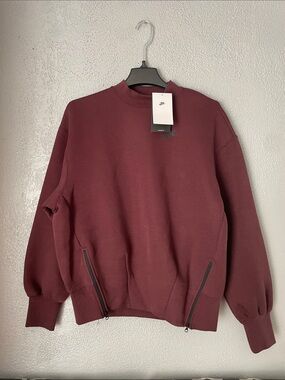 Nike Maroon oversized Crewneck Sweatshirt
